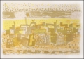 Dächerlandschaft, 1960, limitierte signierte Reproduktion von einem Aquarell aus der Serie Tunisia, (22/65),
53,2 x 71,8 cm