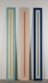 3 Luschen, 1967, Autolack auf Pressspan, 250 x 30 x 2 cm
