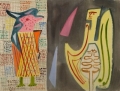 Encounter with the Angel of Death (Begegnung mit dem Todesengel), 1966, watercolor on handmade paper, 48 x 62,5 cm