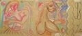 Free Silly, 2007, wax crayon on packaging paper, 100 x 233 cm