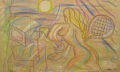 Beautiful VII (Schön VII), 2007, wax crayon on packaging paper, 98 x 156 cm