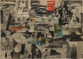 untitled, 1962, newspaper collage, 25 x 35 cm 