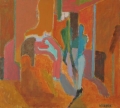 Erwartung, 1988, Acryl auf Leinwand, 45 x 50 cm