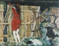 Überschwemmung, 1971, Öl auf Leinwand, 120 x 150 cm