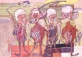 Die Erfolgreichen, 1965, Blei- und Farbstift auf Papier, 46 x 65 cm
