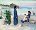 On the Terrace in S. Angelo, Ischia (Auf der Terrasse in S. Angelo, Ischia), 1938, oil on canvas, 50 x 60 cm