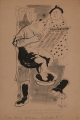 Da hoast dos mal-heur, I hoab glei gesagt, du sollst mei SA-Hemden net umfärben!, 1949, Tusche auf Papier, 39,5 x 26,5 cm