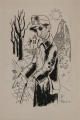 Blinder Heimkehrer, 1948, Tusche auf Papier, 40,7 x 27,8 cm