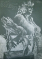 o. T. (für Erhard Wehrmann), 12.1984, weiße Kreide auf grauem Papier,  49,8 × 36,1 cm
