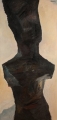 Zeuge I, 1990, Öl auf Leinwand, 200 x 90 cm