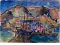 Sant'Angelo, 1938, water color and pastel crayon on paper, 34,5 x 48 cm
