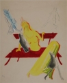 Fifty-Fifty. This is the way of the world? (Fifty-Fifty. Das ist der Lauf der Welt?), 1947, original design for Ulenspiegel No. 18, 1947, brush, colored crayon, pencil and ink on paper, 49,5 x 40 cm