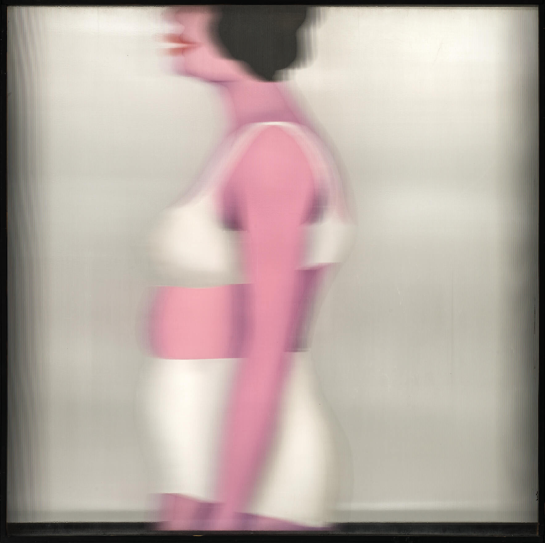 Hermann Albert, Momente 21 (Plexipose), 1969, bemaltes Holz, Plexiglas, 104 x 103 x 14 cm_courtesy Kunststiftung Poll