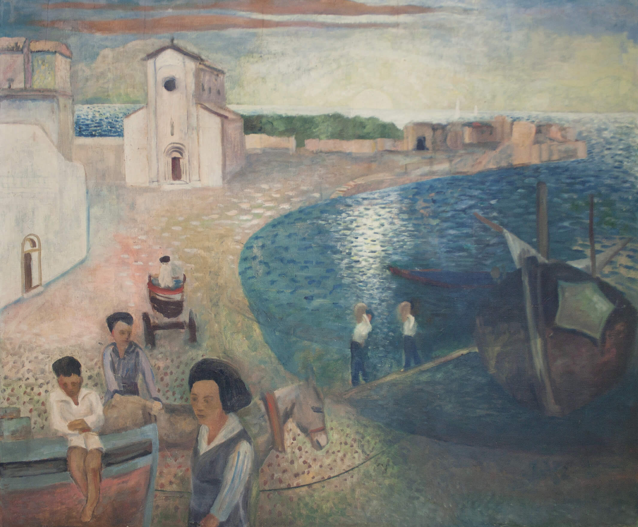 Hermann Poll_Abendlandschaft im Süden_1935_Öl auf Leinwand_100 x 120 cm