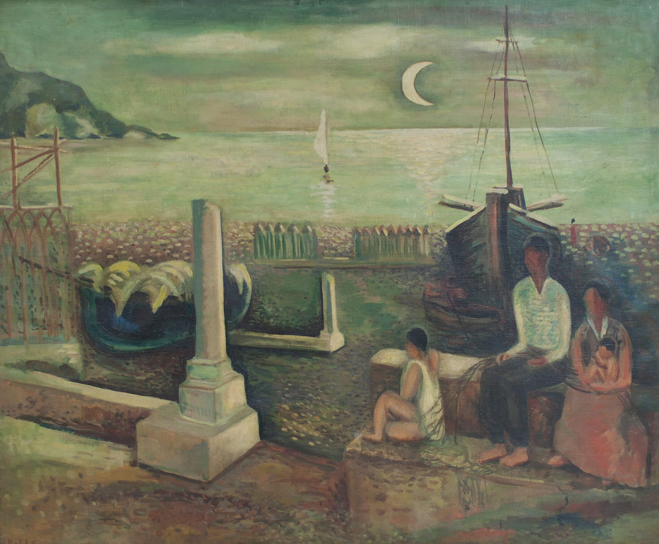 Hermann Poll_Hafen in Positano_1936_Öl auf Leinwand_78 x 88 cm