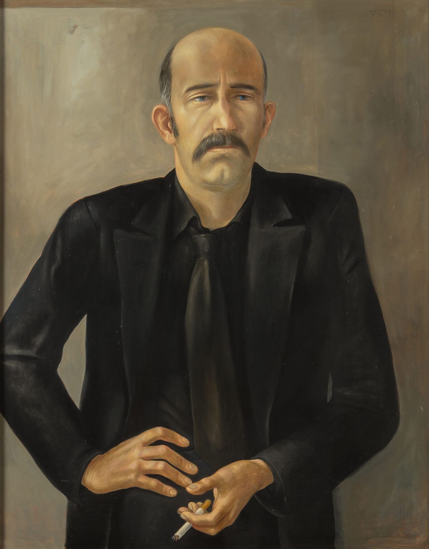 Stelzmann_Volker_Selbstbildnis in Schwarz_340