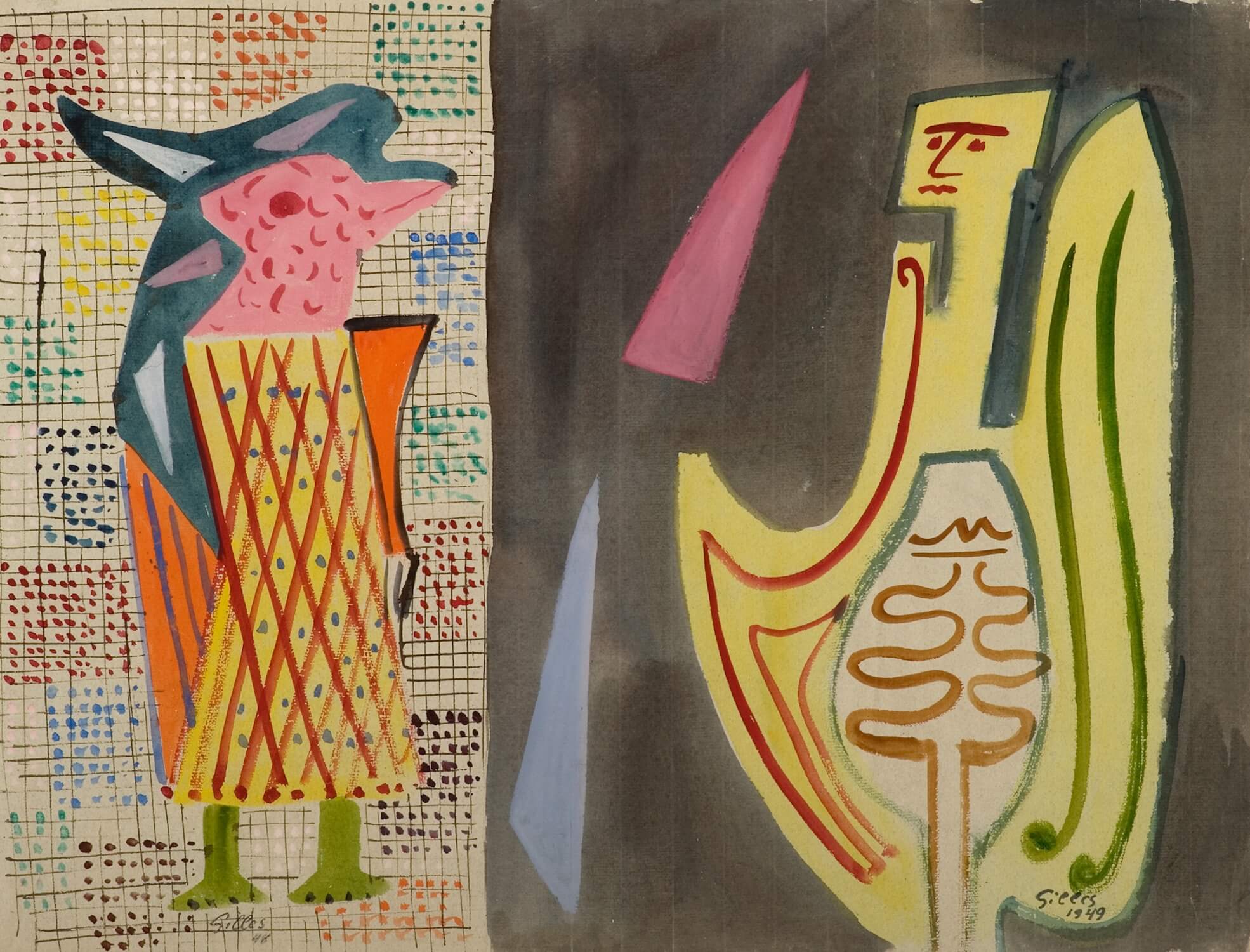 Werner Gilles_Begegnung mit dem Todesengel_1946