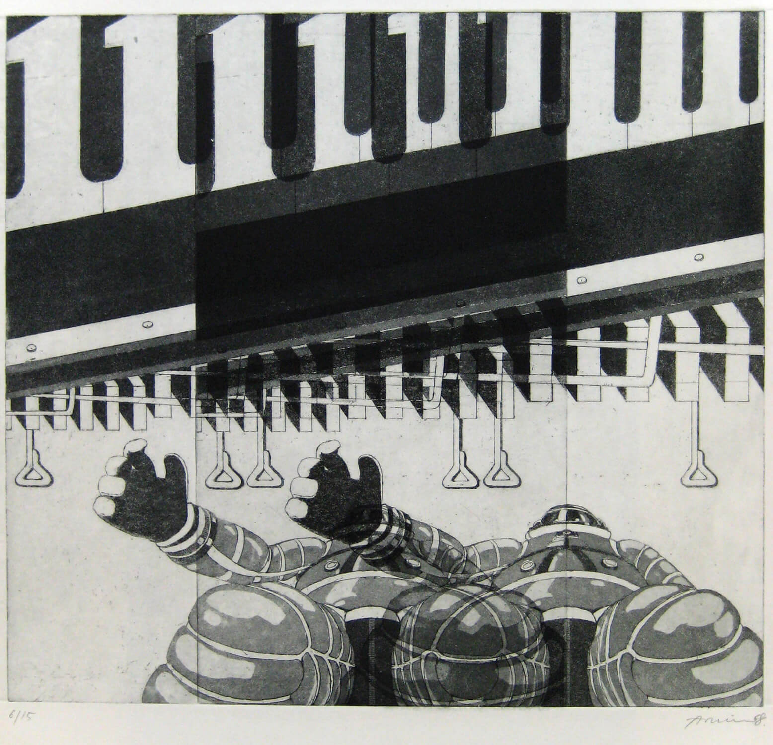 Bettina von Arnim, one, 1968, Radierung, Auflage: 15, 34,5 x 38,5 cm (nur als Mappe mit 5 Radierungen)