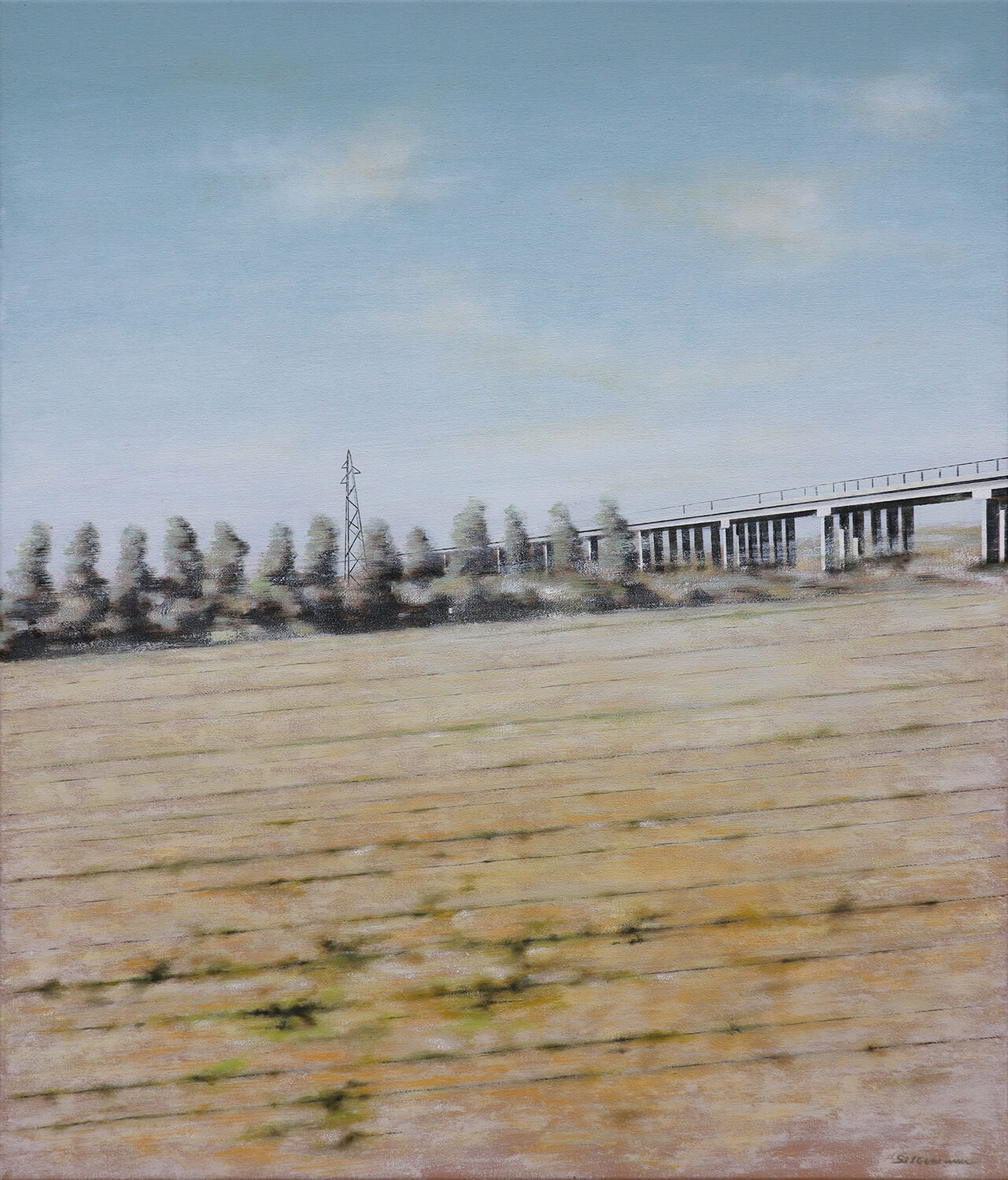Andreas Silbermann, Bel paesaggio perduto, 2023, Öl auf Leinwand, 70 x 60 cm