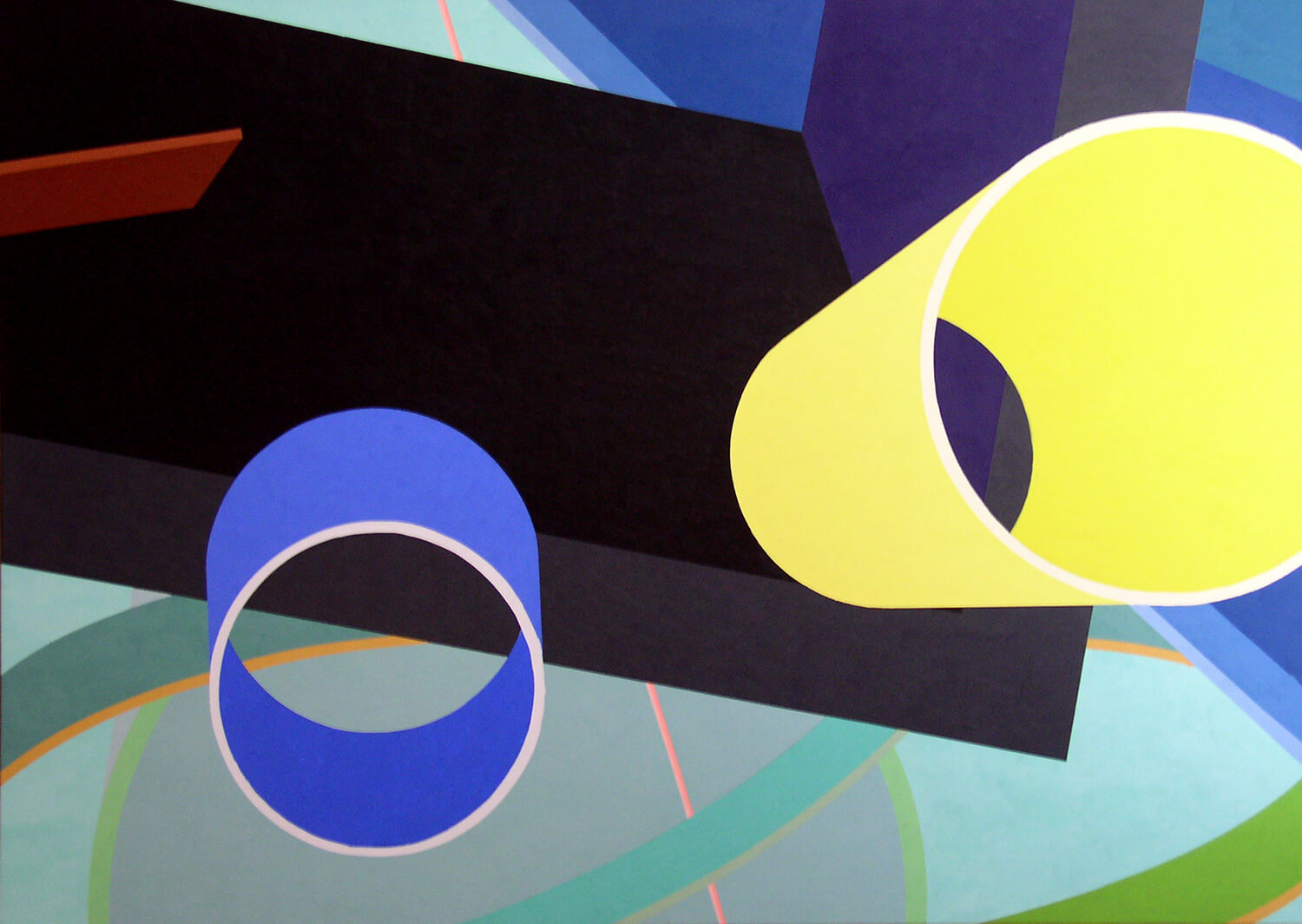 Peter Benkert, Hard Edge Blues, 1994, Acryl auf Leinwand, 200 x 280 cm