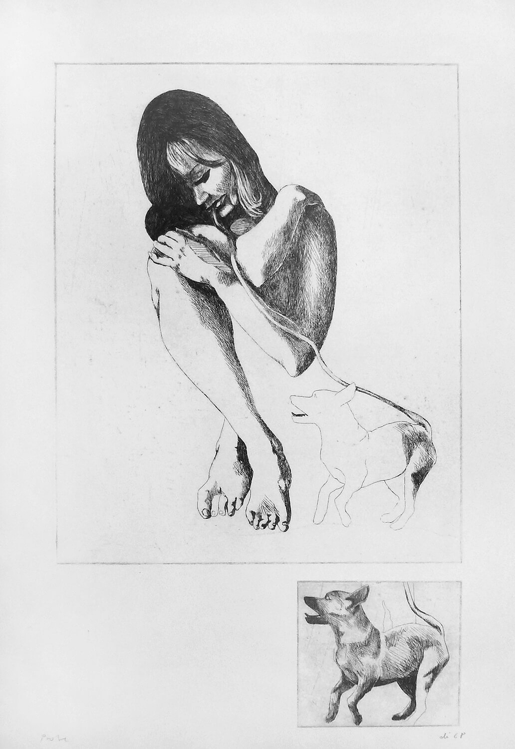 HD_ohne Titel (Mädchen und Hund)_1968_web