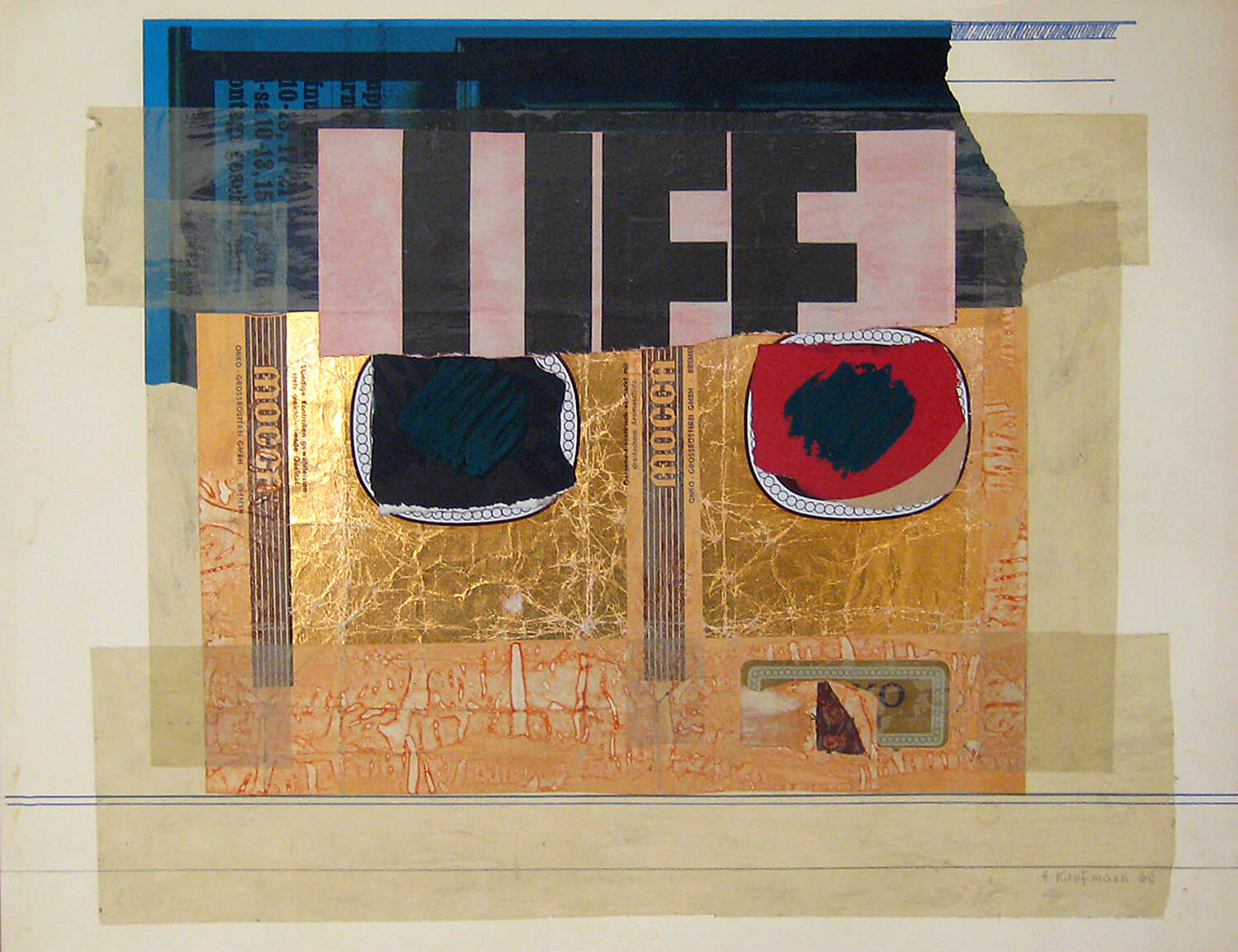 Herbert Kaufmann, Life, 1966, Collage auf Papier, 40 x 52 cm