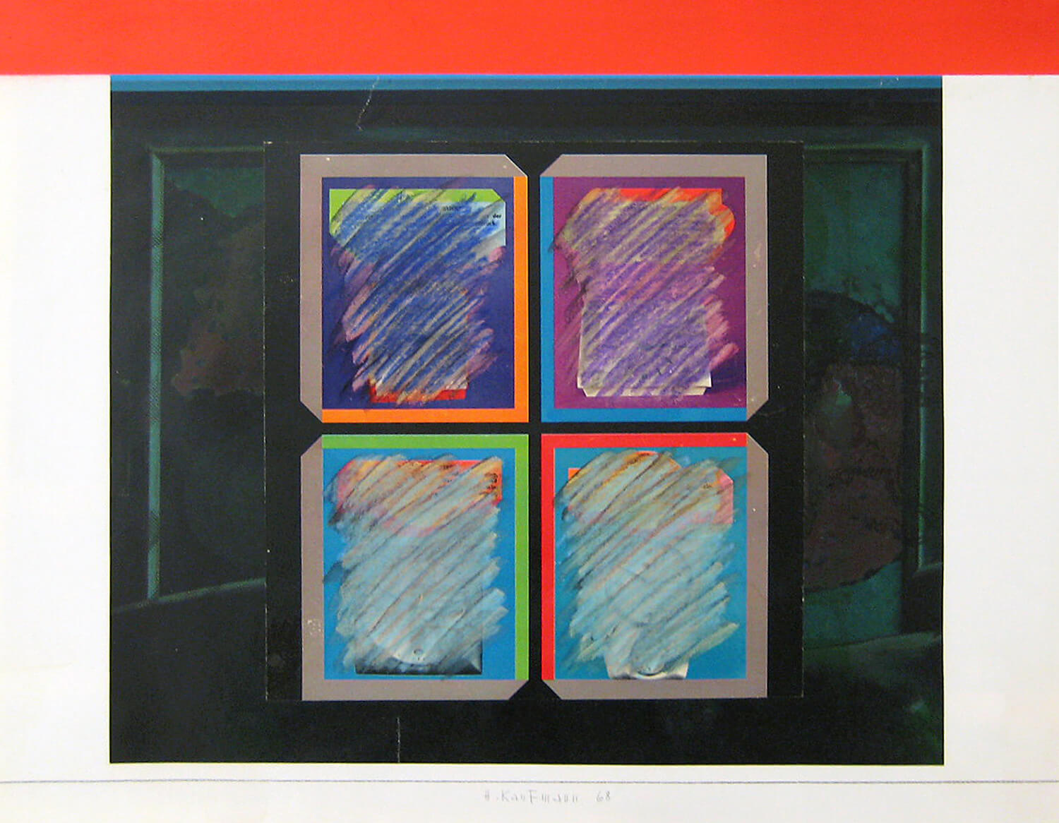 Herbert Kaufmann, o. T., 1968, Collage auf Papier, 40 x 52 cm