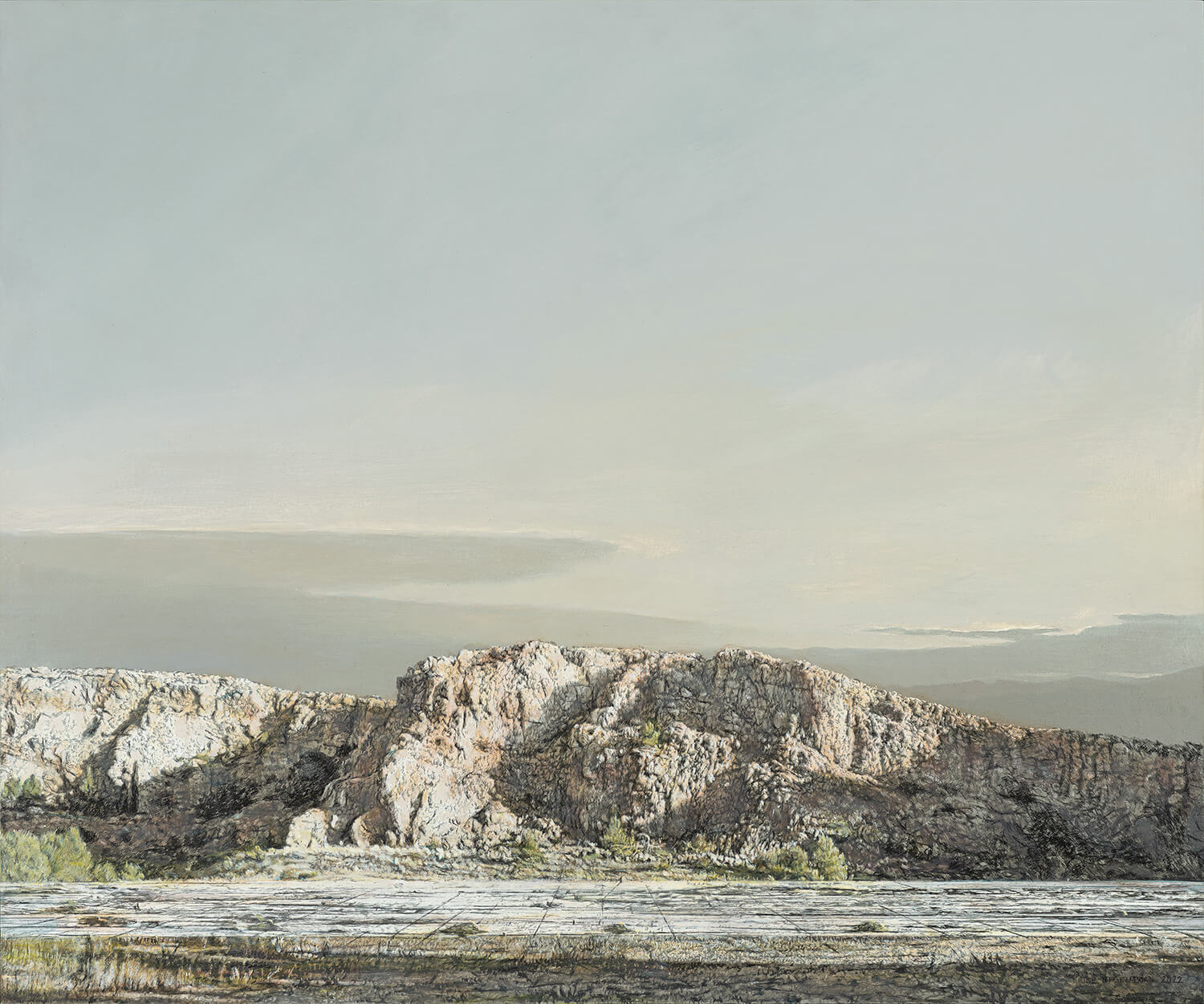 Heike Negenborn, Quarry, 2022, Acryl auf Holz, 64 x 76 cm