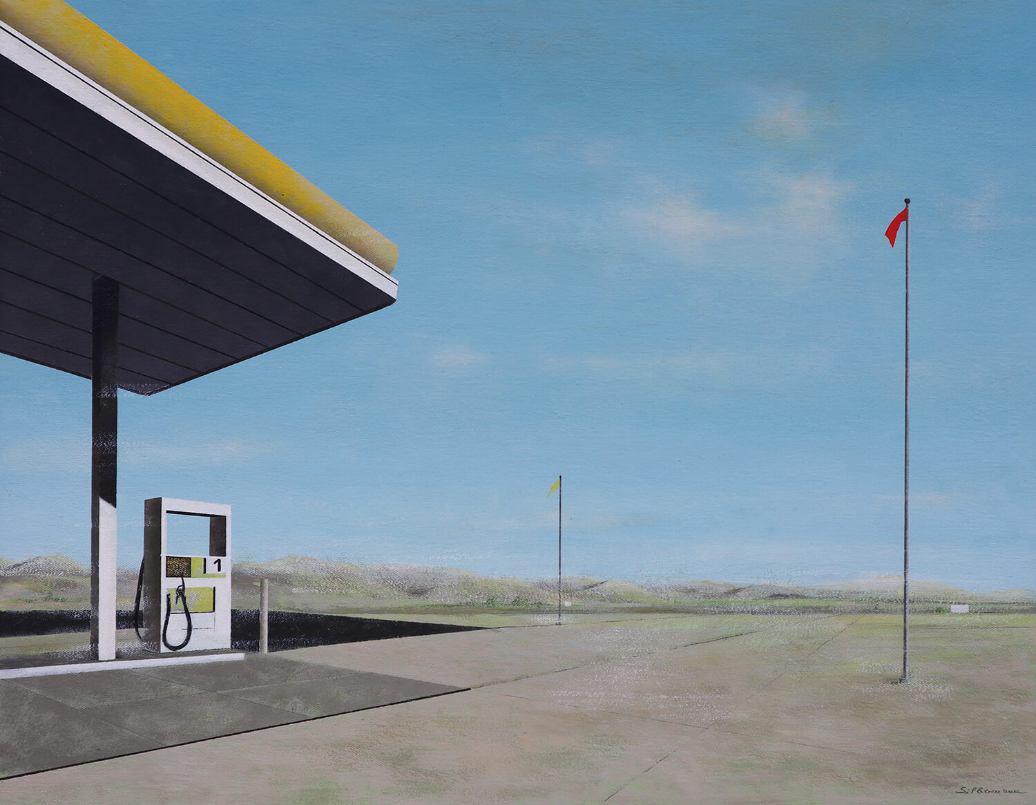Andreas Silbermann, Irgendwo in Amerika, 2023, Öl auf Leinwand auf Holz, 39 x 50 cm