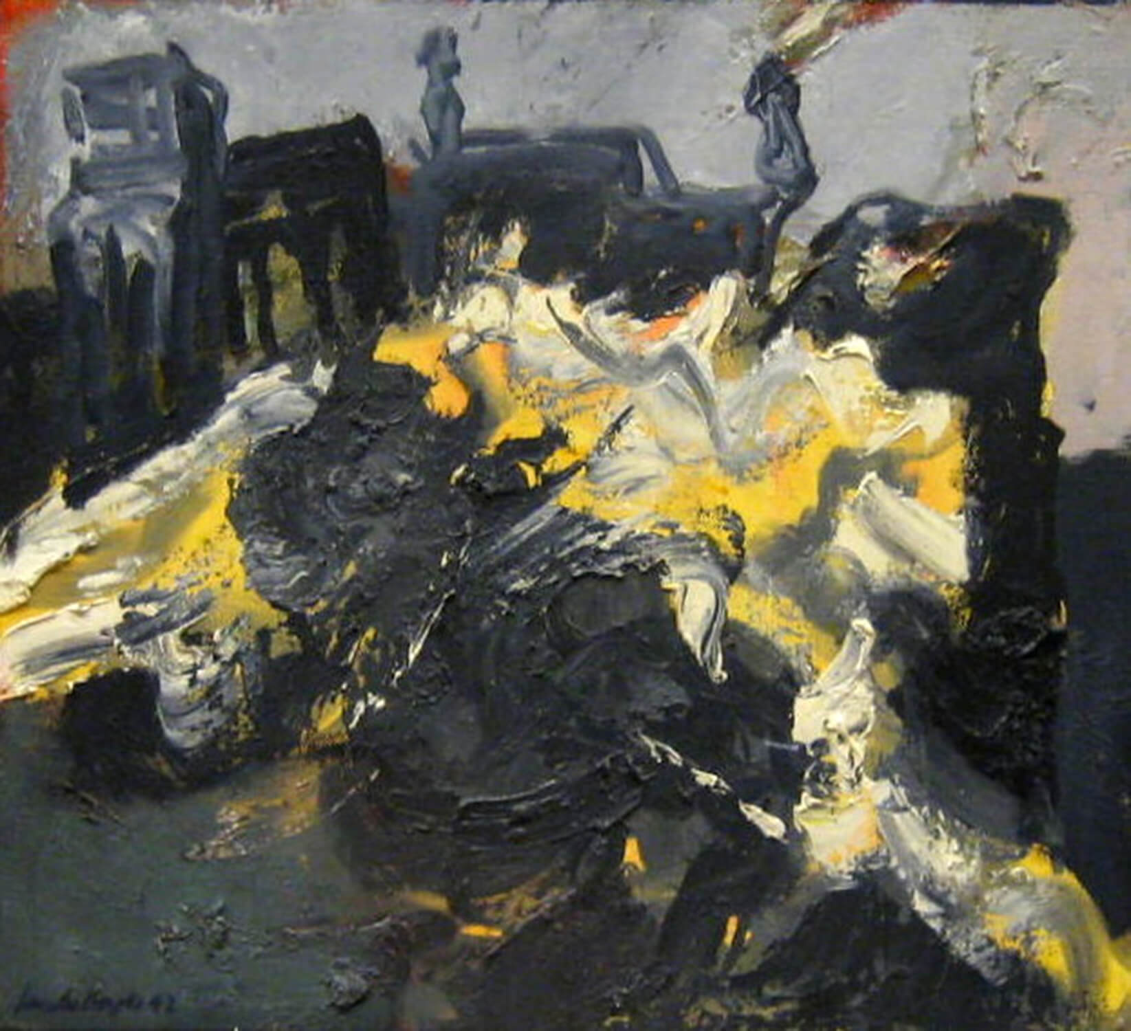 Jacobo Borges, Rains I, 1992, Öl auf Leinwand, 41 x 45 cm