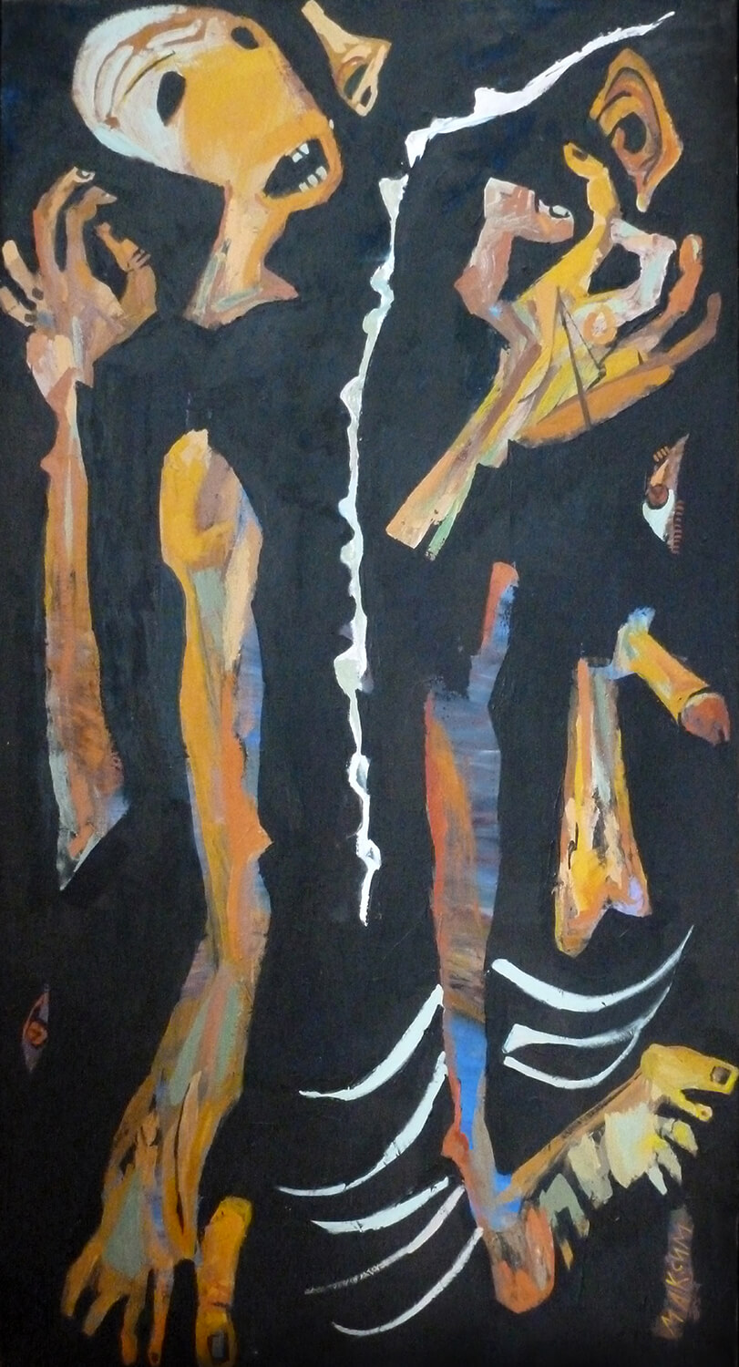 Maxim Kantor, Ecce Homo, 1990, oil on canvas, 200 x 110 cm