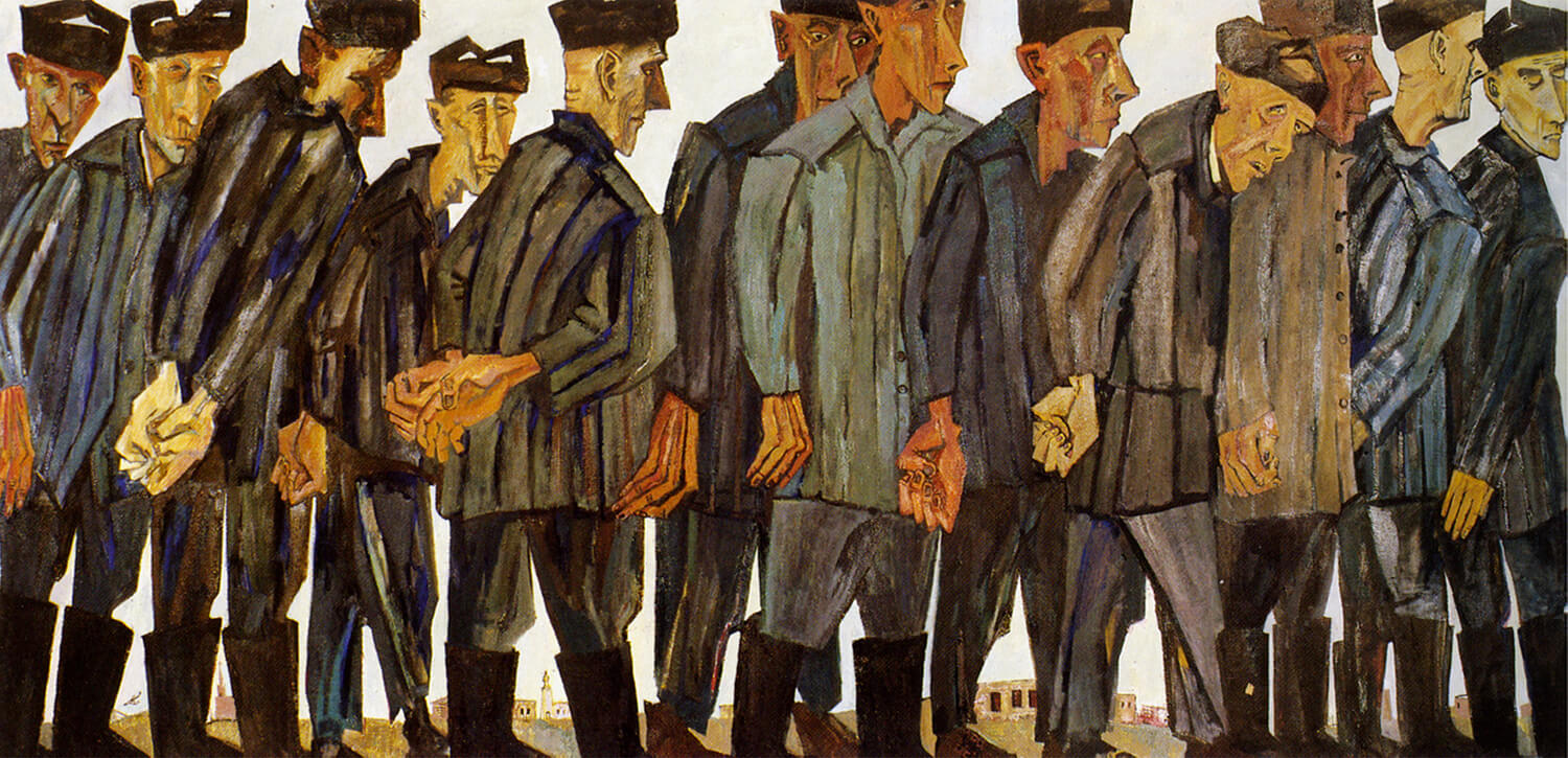 Maxim Kantor, Twelve, 1988, oil on canvas, 200 x 400 cm