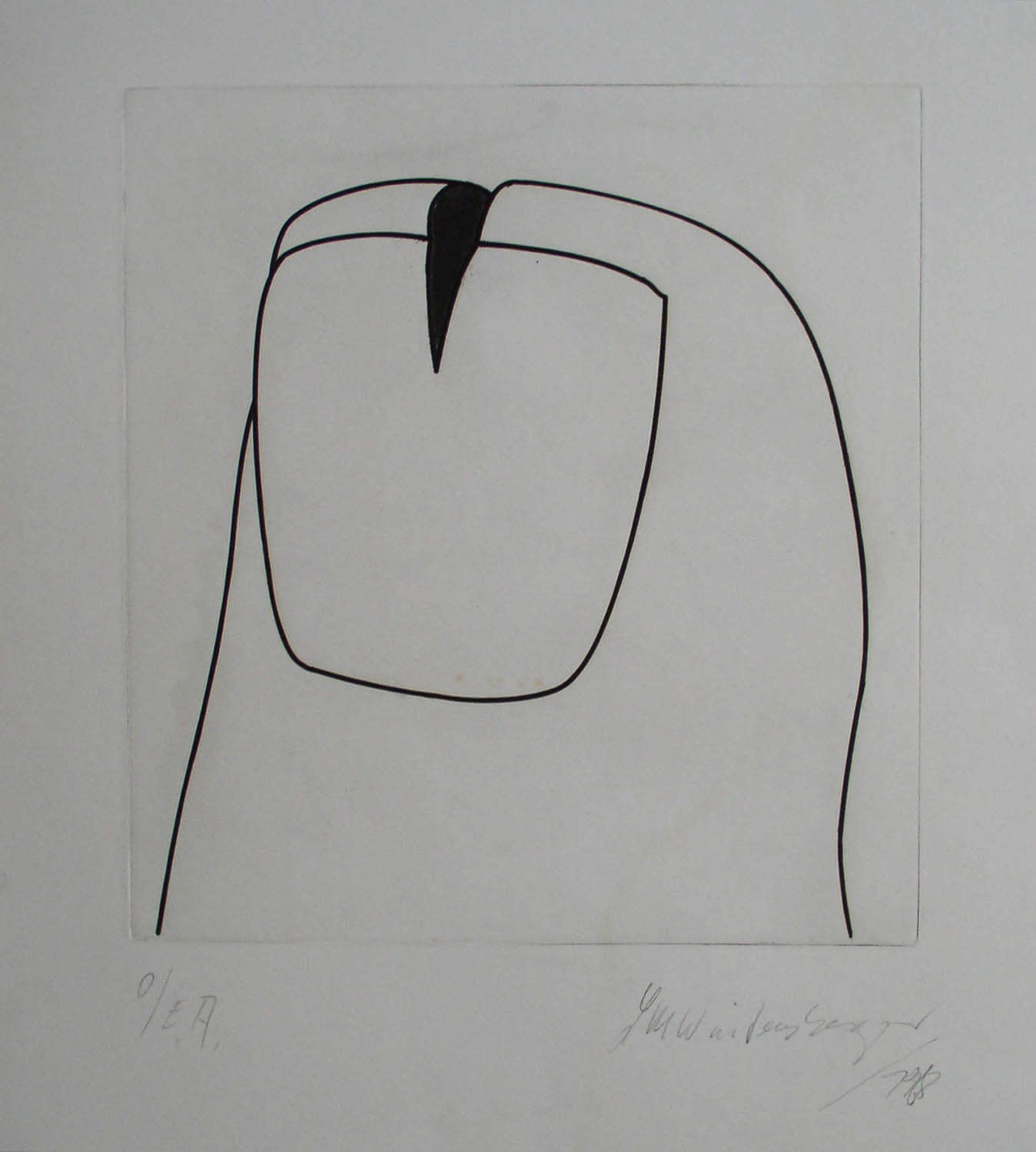 Lambert Maria Wintersberger, o. T., 1968, Radierung, e. a., 78,5 x 61 cm