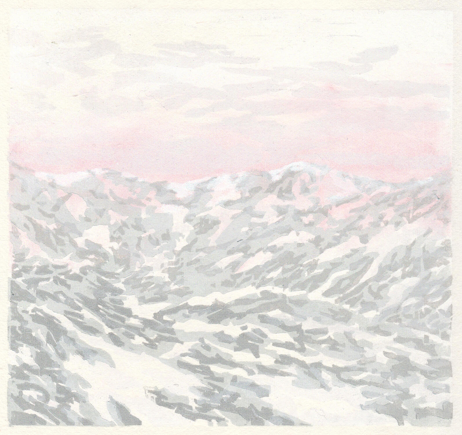 Martina Altschäfer, Wintersperre, 2021, Holzschnitt, Auflage: 30, 19 x 20 cm