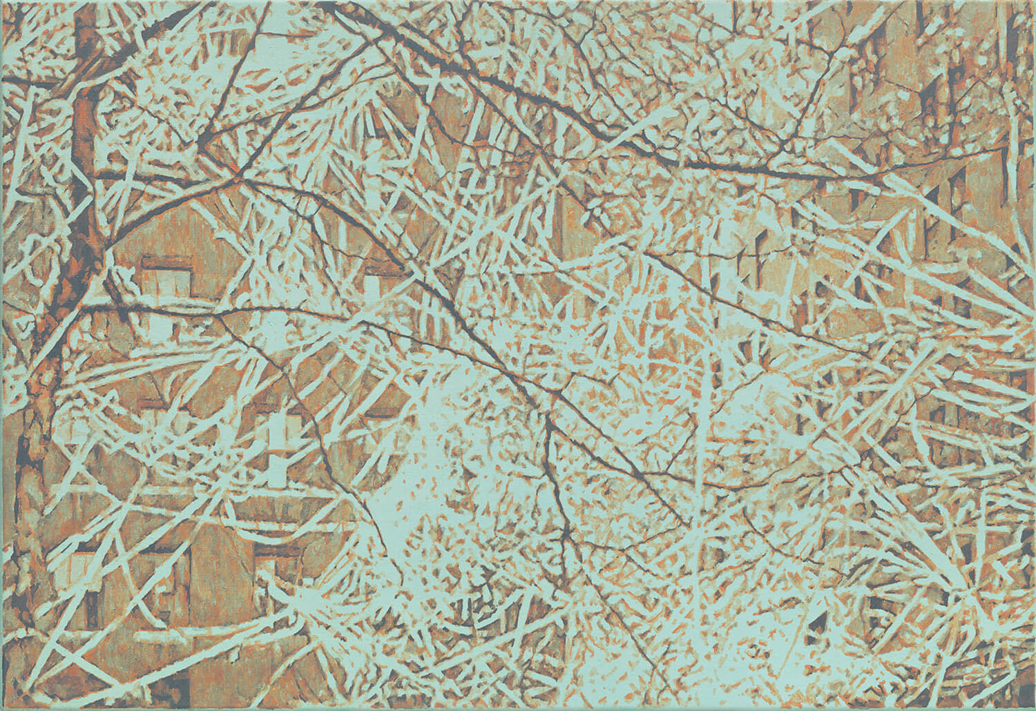 Markus Draper, New York Tree, 2013, Öl auf Leinwand, 65 x 95 cm