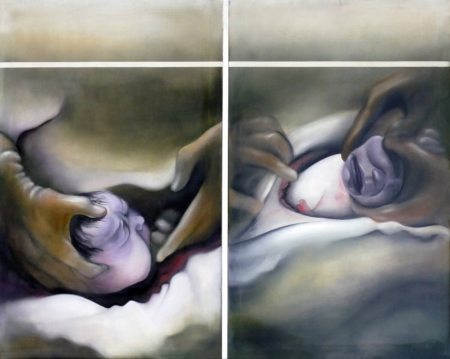 Maina-Miriam Munsky, Zangen II, 1968, Acryl auf Nessel, 130 x 163 cm