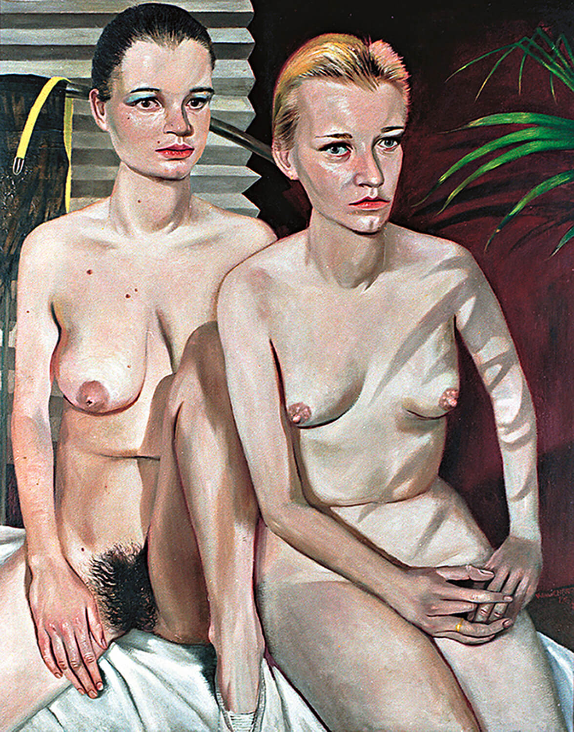 Norbert Wagenbrett, Freundinnen I, 1986-87, Öl auf Hartfaser, 120 x 95 cm