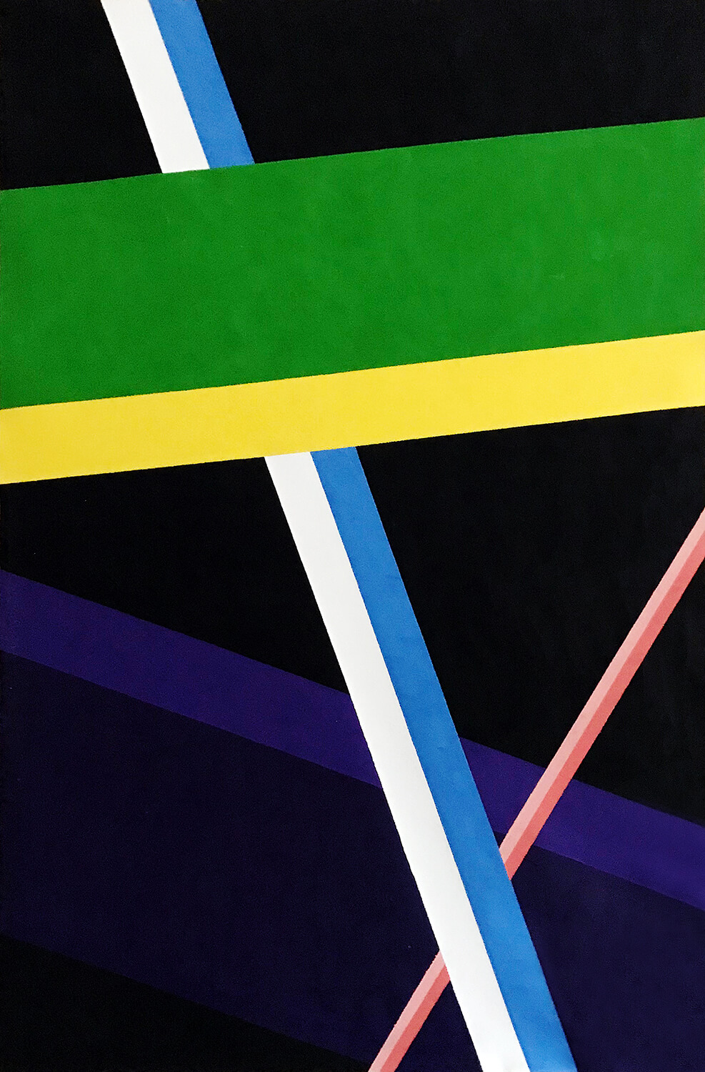 Peter Benkert, Strahlung, 2023, Acryl auf Leinwand, 144 x 94 cm