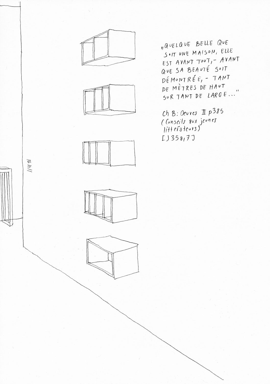 Matthias Beckmann, Passagen-Werk (102), 2019/2020, pencil on paper, 29.7 x 21 cm