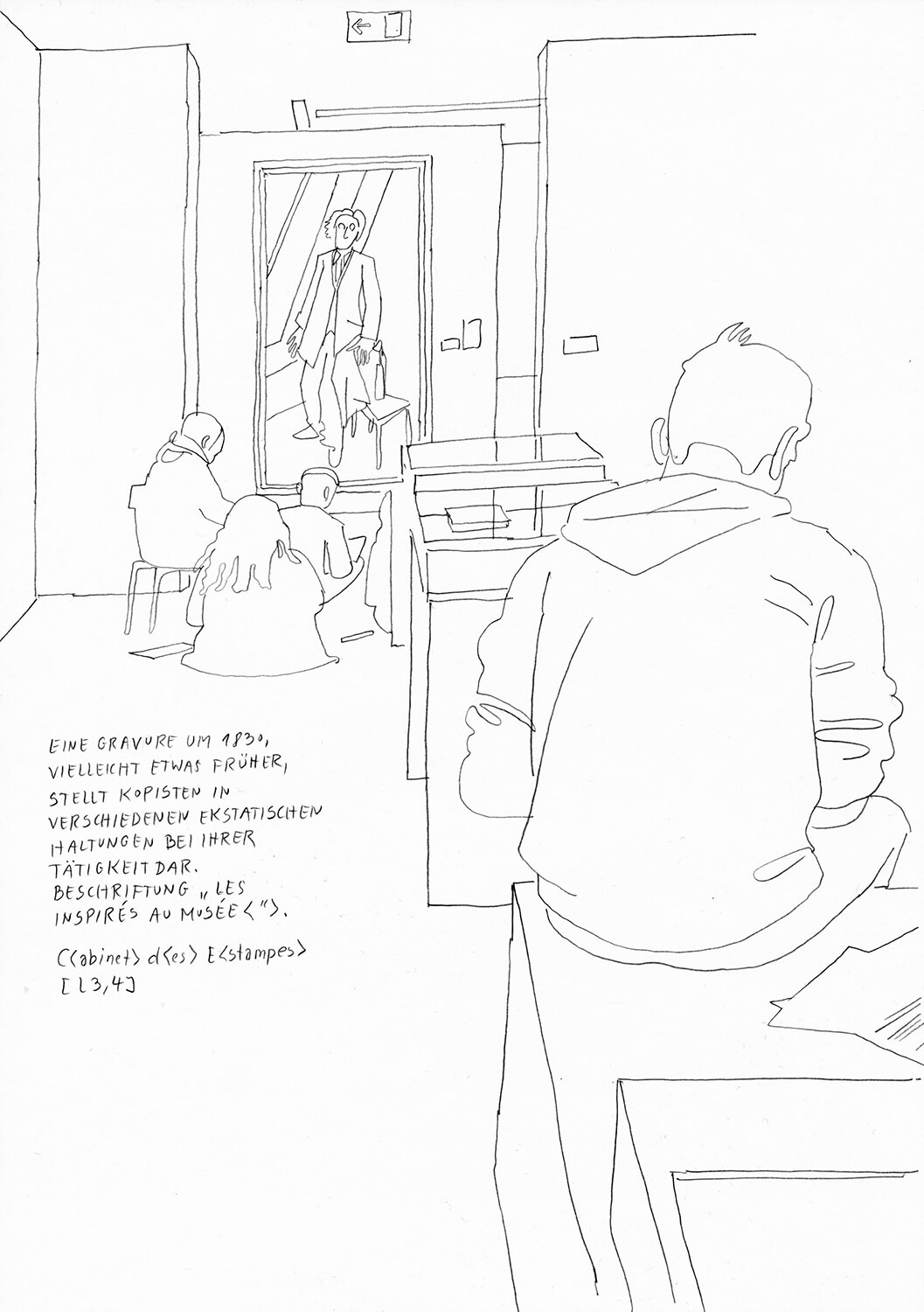 Matthias Beckmann, Passagen-Werk (106), 2019/2020, pencil on paper, 29.7 x 21 cm
