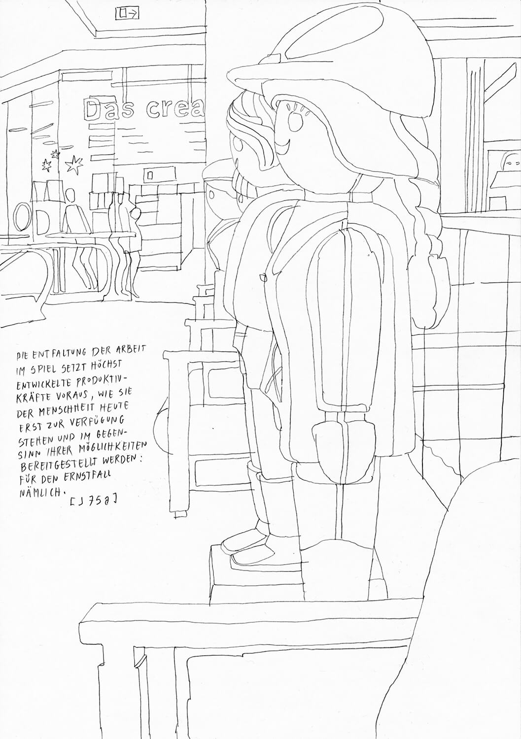 Matthias Beckmann, Passagen-Werk (109), 2019/2020, Bleistift auf Papier, 29,7 x 21 cm