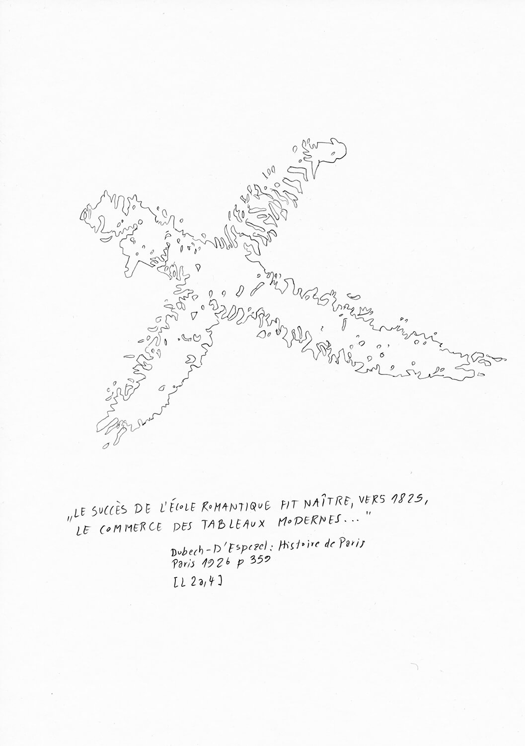 Matthias Beckmann, Passagen-Werk (33), 2019/2020, pencil on paper, 29,7 x 21 cm