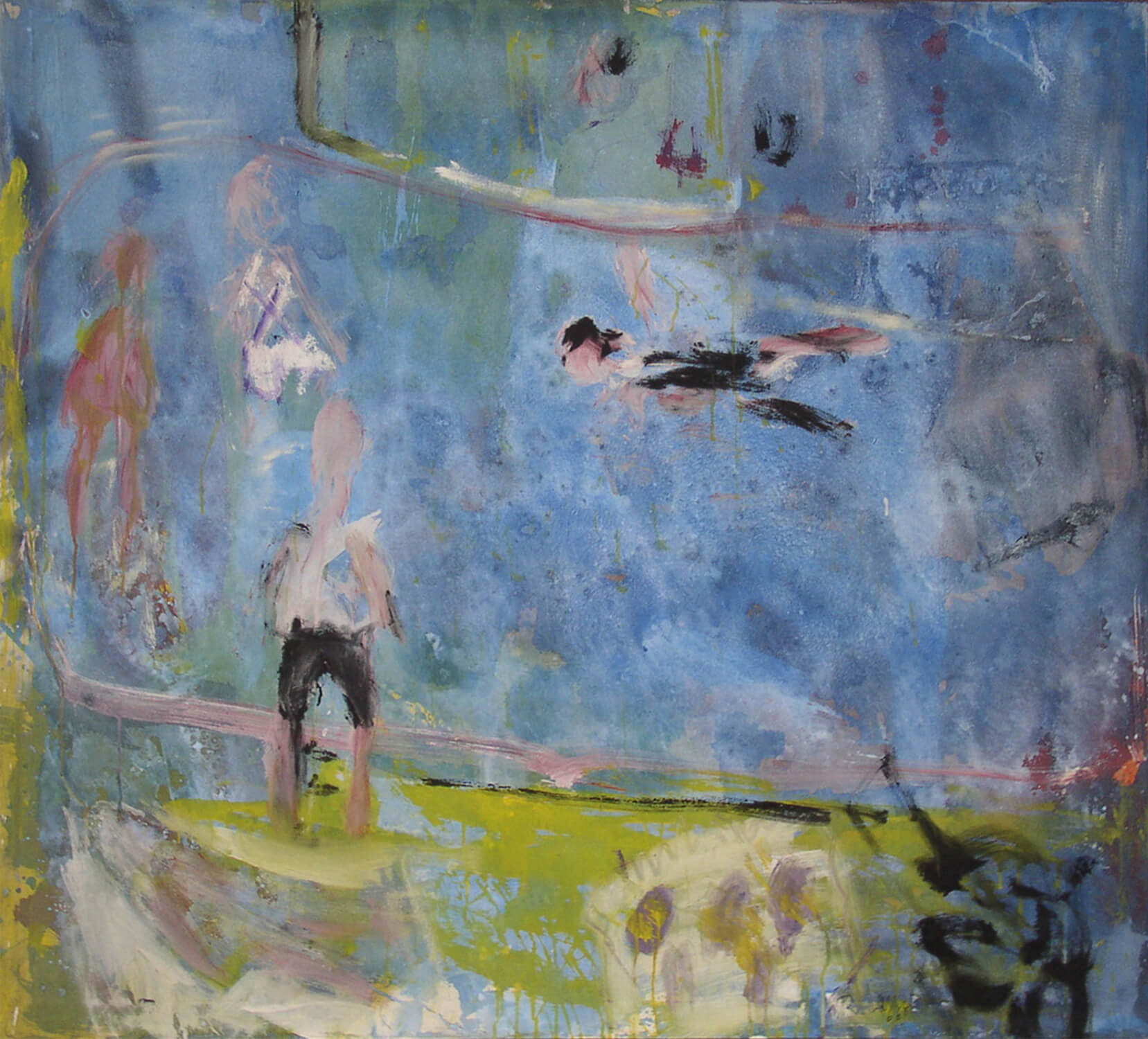 Reinhard Lange, Insulaner, 1966, Dispersionsfarbe auf Leinwand, 135 x 150 cm