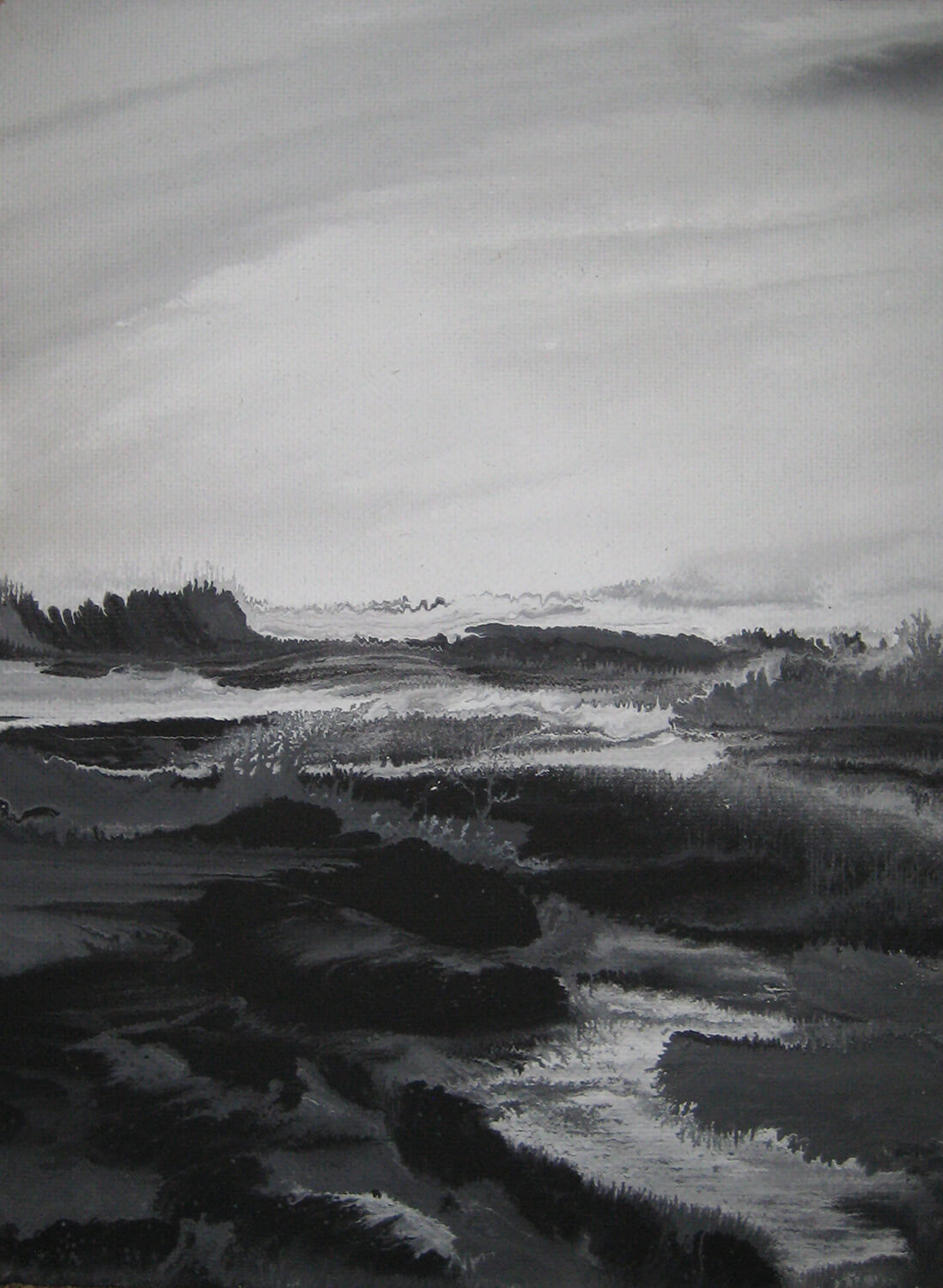 Susanne Knaack, Seestück II, Acryl auf Hartfaser, 39 x 29 cm