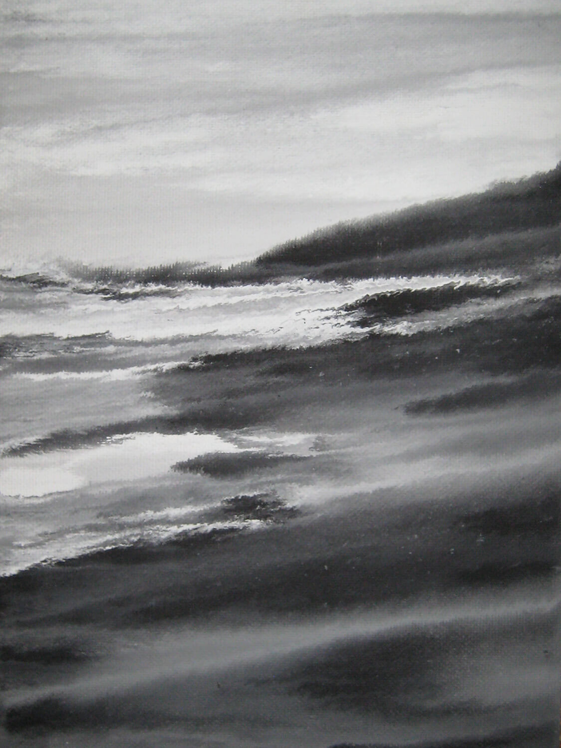 Susanne Knaack, Seascape IV, acrylic on hardboard, 39 x 29 cm